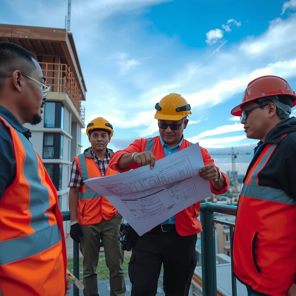 UrbanFrame construction team working on site